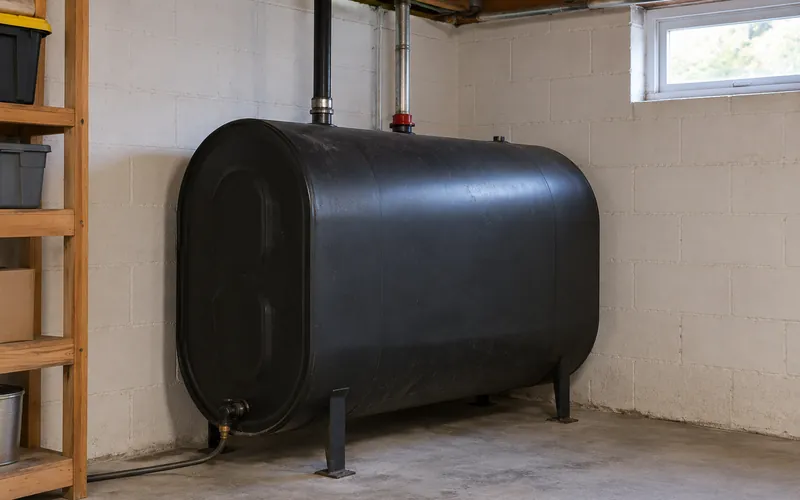 Illustrative waterbury oil-tank removal scene